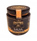 Salsa de zapote con naranja y guajillo